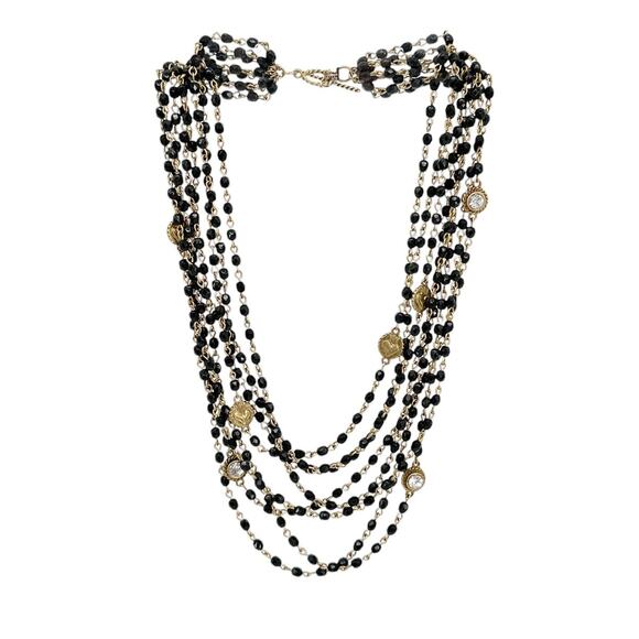 VIRGINS SAINTS & ANGELS VSA Magdalena Reserva Necklace 4mm Crystal Jet